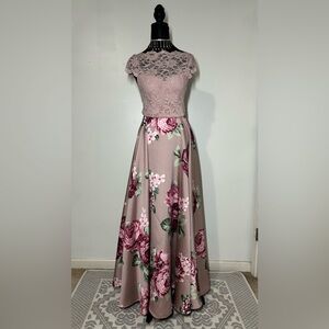 City Studio Pink Flutter Sleeve Two Piece Top and Skirt